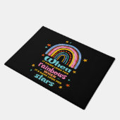 Wenn es regnet, suchen Sie nach Regenbogen Fußmatte (Schrägansicht)