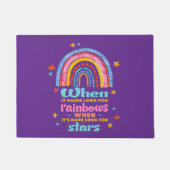 Wenn es regnet, suchen Sie nach Regenbogen Fußmatte (Vorderseite)