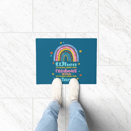 Wenn es regnet, suchen Sie nach Regenbogen Fußmatte (Indoor)