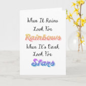 Wenn es regnet suchen Sie nach Regenbogen, inspiri Karte (Gelbe Blume)