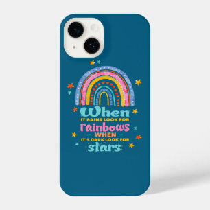 Wenn es regnet, suchen Sie nach Regenbogen iPhone 14 Hülle