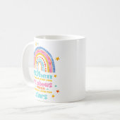 Wenn es regnet, suchen Sie nach Regenbogen Kaffeetasse (Vorderseite Links)