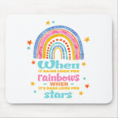 Wenn es regnet, suchen Sie nach Regenbogen Mousepad (Vorne)