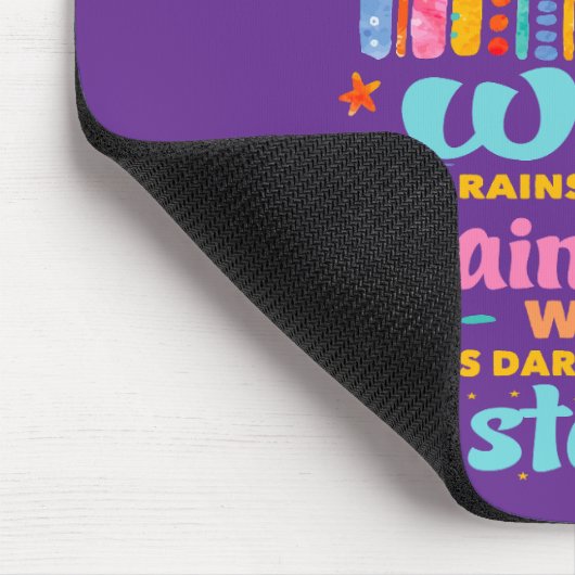 Wenn es regnet, suchen Sie nach Regenbogen Mousepad (Ecke)