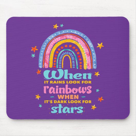 Wenn es regnet, suchen Sie nach Regenbogen Mousepad (Vorne)