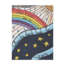 Wenn es regnet, suchen Sie nach Regenbogen