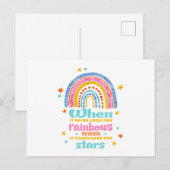 Wenn es regnet, suchen Sie nach Regenbogen Postkarte (Vorne/Hinten)