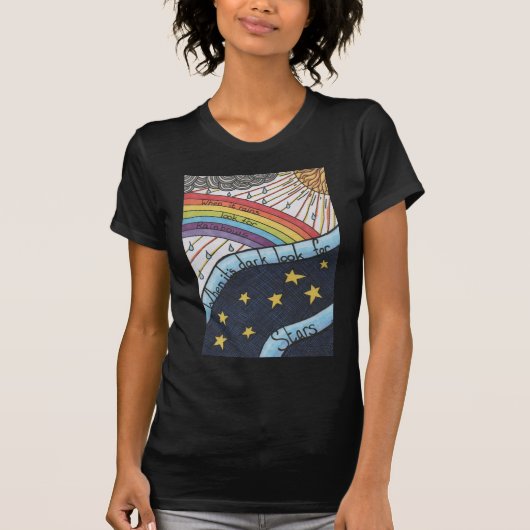 Wenn es regnet, suchen Sie nach Regenbogen T-Shirt (Vorderseite)