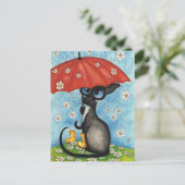 Wenn es regnete jedes Mal, wenn ich an dich dachte Postkarte (Stehend Vorderseite)