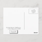 Wenn es regnete jedes Mal, wenn ich an dich dachte Postkarte (Rückseite)