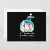 Wenn es schneit, werde ich nicht | niedlicher lust postkarte (Vorne/Hinten)