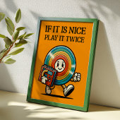 Wenn es schön spielen ist es zweimal Vinyl Mascot Poster