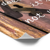 Wenn es sich nicht öffnet, ist es nicht deine Tür Poster (Ecke)