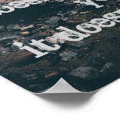 Wenn es Sie nicht herausfordert, ändert es Sie nic Poster (Ecke)