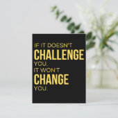 Wenn es Sie nicht herausfordert, ändert es Sie nic Save The Date (Stehend Vorderseite)