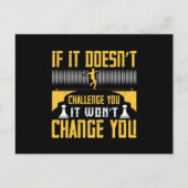 Wenn es Sie nicht herausfordert, wird es Sie nicht Ankündigungspostkarte (Vorderseite)