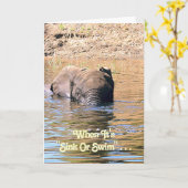 WENN ES SINK ODER SCHWIMMEN/ELEFANTES SCHWIMMEN ÜB KARTE (Gelbe Blume)