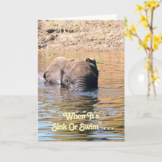 WENN ES SINK ODER SCHWIMMEN/ELEFANTES SCHWIMMEN ÜB KARTE (Gelbe Blume)