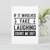 Wenn es um Fake lachen geht Dankeskarte (Stehend Vorderseite)