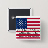 Wenn es um Politik geht Button (Vorne & Hinten)