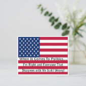 Wenn es um Politik geht Postkarte (Stehend Vorderseite)