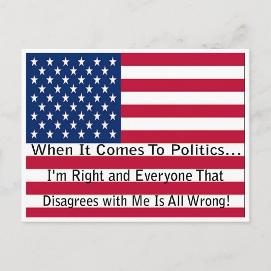 Wenn es um Politik geht Postkarte (Vorderseite)