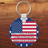 Wenn es um Politik geht Schlüsselanhänger (Vorderseite)