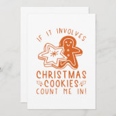 Wenn es um Weihnachtskekse geht, zählen Sie mich. Dankeskarte (Vorne/Hinten)