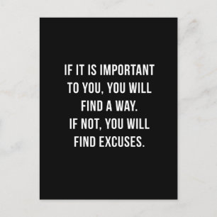 Wenn es wichtig ist. Inspirationsquelle Postkarte. Postkarte