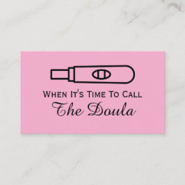 Wenn es Zeit ist, die Doula-Pink-Schwangerschaft z Visitenkarte