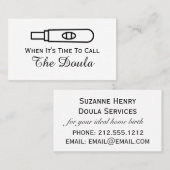 Wenn es Zeit ist, die Doula-Schwangerschaft zu nen Visitenkarte (Vorne/Hinten)