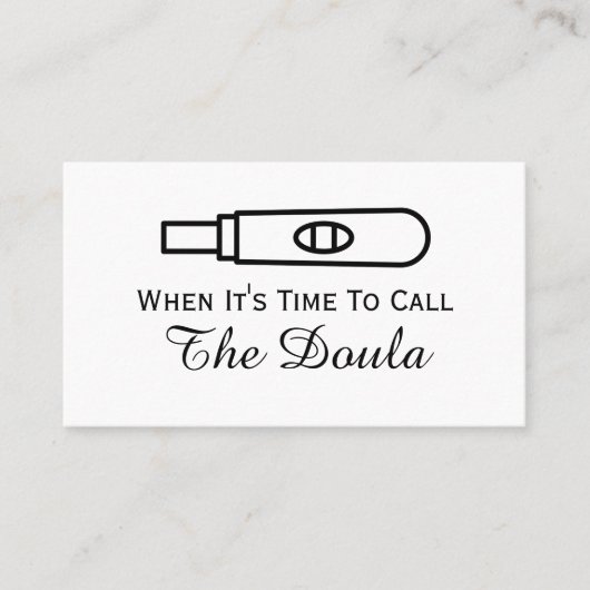 Wenn es Zeit ist, die Doula-Schwangerschaft zu nen Visitenkarte (Vorderseite)