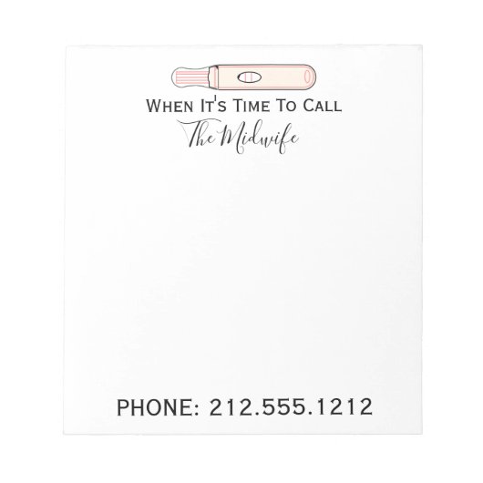 Wenn es Zeit ist, die Hebamme zu nennen Notizblock (Vorderseite)