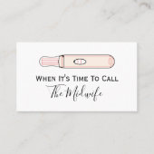 Wenn es Zeit ist, die Mittlere Frau Doula Schwange Visitenkarte (Vorderseite)