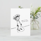 Wenn es Zeit ist, ins Innere zu kommen Dankeskarte (Stehend Vorderseite)