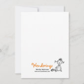 Wenn es Zeit ist, ins Innere zu kommen Dankeskarte (Rückseite)