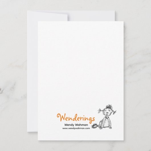 Wenn es Zeit ist, ins Innere zu kommen Dankeskarte (Rückseite)