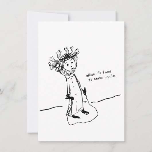 Wenn es Zeit ist, ins Innere zu kommen Dankeskarte (Vorderseite)