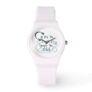 Wenn es zu laut ist, bist du zu altes musikalische armbanduhr