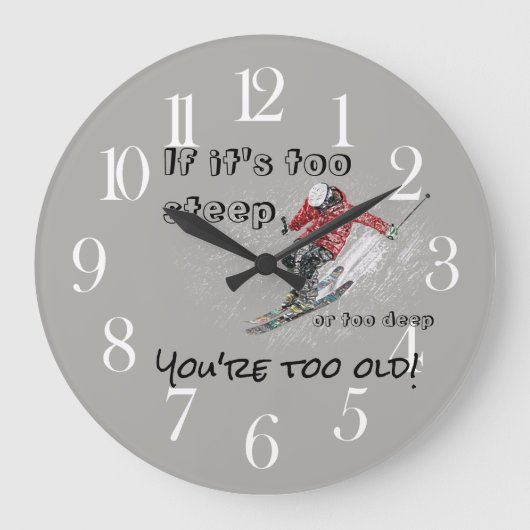 Wenn es zu steil ist große wanduhr (Vorderseite)