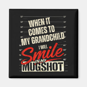 Wenn es zum Lächeln des Enkelkindes im Mugshot kom Magnet