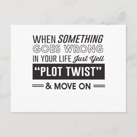 Wenn etwas in deinem Leben schief geht, nur schrei Postkarte (Vorderseite)