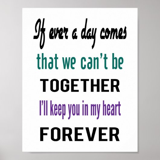 Wenn Ever Poster (Standard Bild Frame Größe) (Vorne)