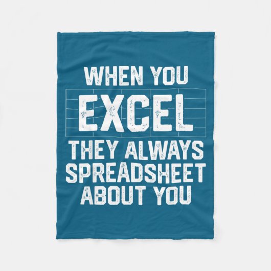 Wenn Excel-Tabelle über Buchhaltung Fleecedecke (Vorderseite)