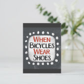 Wenn Fahrräder Schuhe tragen Postkarte (Stehend Vorderseite)