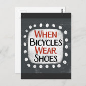 Wenn Fahrräder Schuhe tragen Postkarte (Vorne/Hinten)