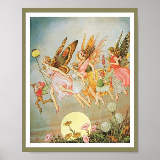 Wenn Fairies herauskommen - da Outhwaite Print Pos Poster (Vorne)