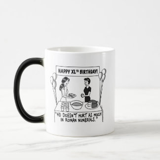 Wenn Frauen verwandelnde Tasse 40 drehen