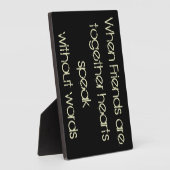 Wenn Freunde zusammen Herz sprechen.....Plaque Fotoplatte (Seite)