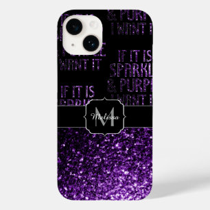 Wenn Funkelnd und Lila, möchte ich es Monogramm Sc Case-Mate iPhone Hülle